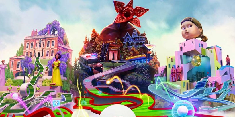 Netflix Minigolf challenges you to score across Squid Game's arenas and amidst Demogorgons in a new phone-as-controller TV game