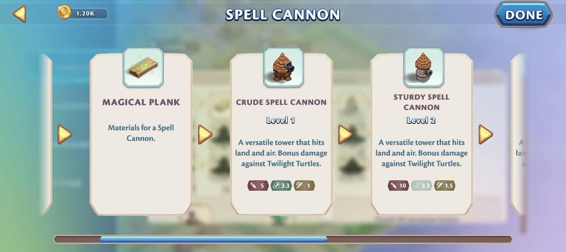 spell cannon description and stats