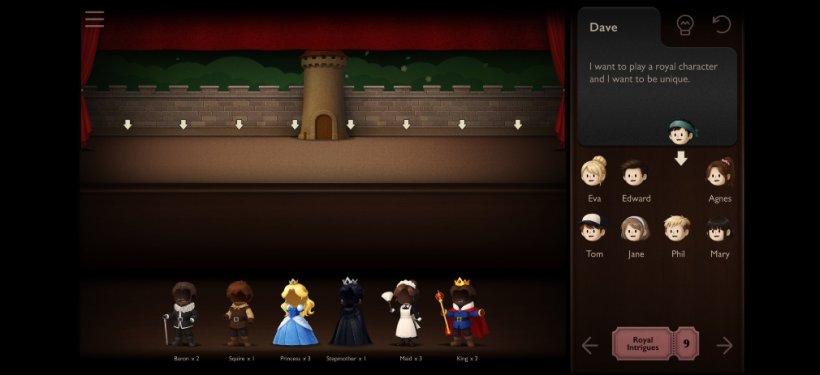 One of the various stage setups in I want to Play the Villain