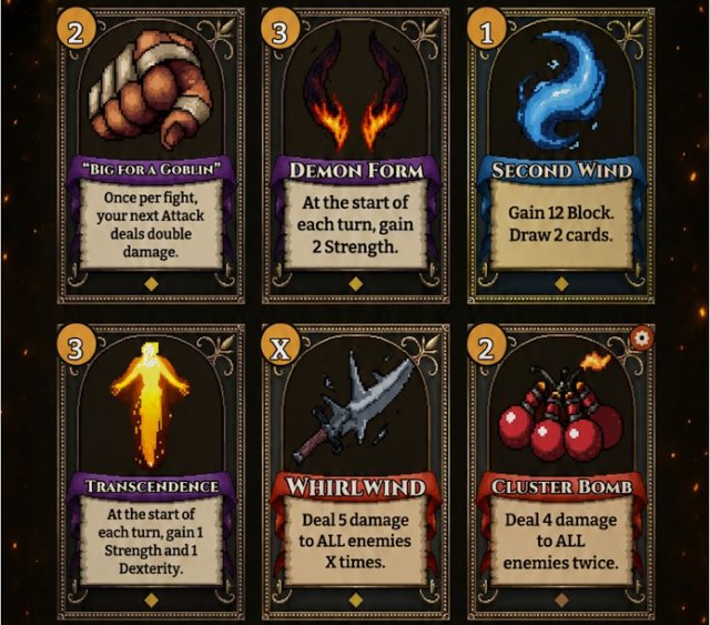 a set of power-up cards with various different powers and icons on it