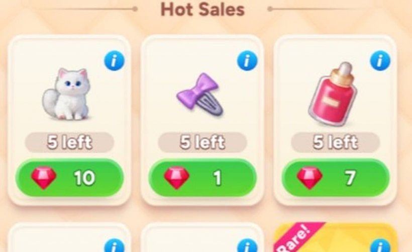 rubies in the shop and items you can buy for spending rubies