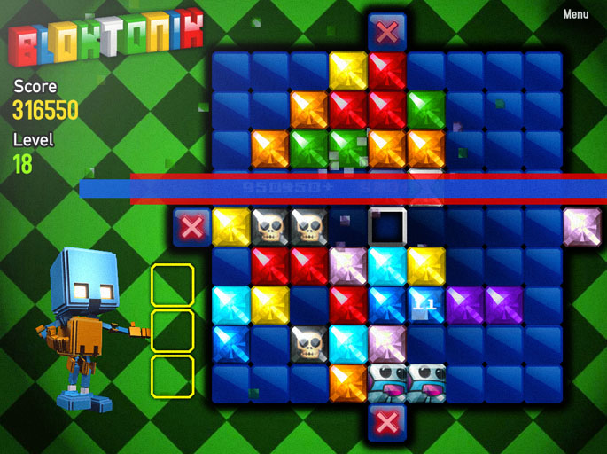 Gaijin Games's gravity shifting match-four puzzler Bloktonik out now on iPad