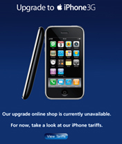 O2 online store struggling with 3G iPhone upgrade traffic