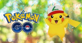 Wild Pikachus are wearing Ash's original hat to celebrate Pokemon GO's one-year anniversary