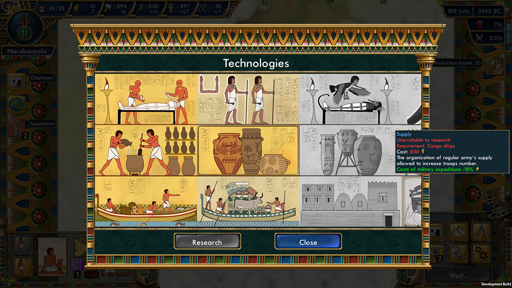 Predynastic Egypt combines historical civilization management with turn-based strategy