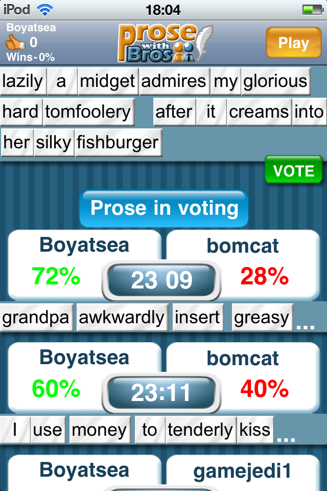 Free iPhone game: Prose with Bros