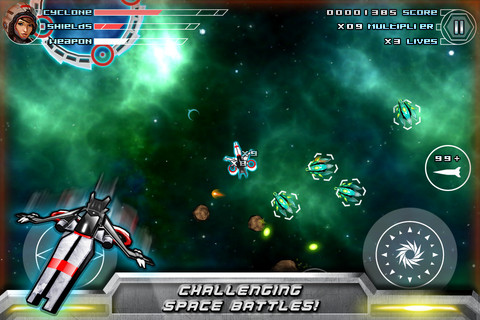 Free iPhone and iPad games: Super Cyclone, Inertia: Escape Velocity