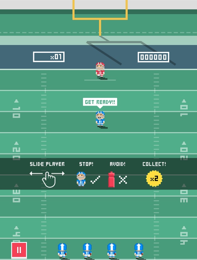 Tiny Touchdown puts an American football spin on fast-paced soccer-based Tiny Goalie game