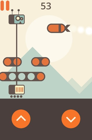 Dodge rockets with your flexible robot body in ADAM, a cute endless dodge 'em up