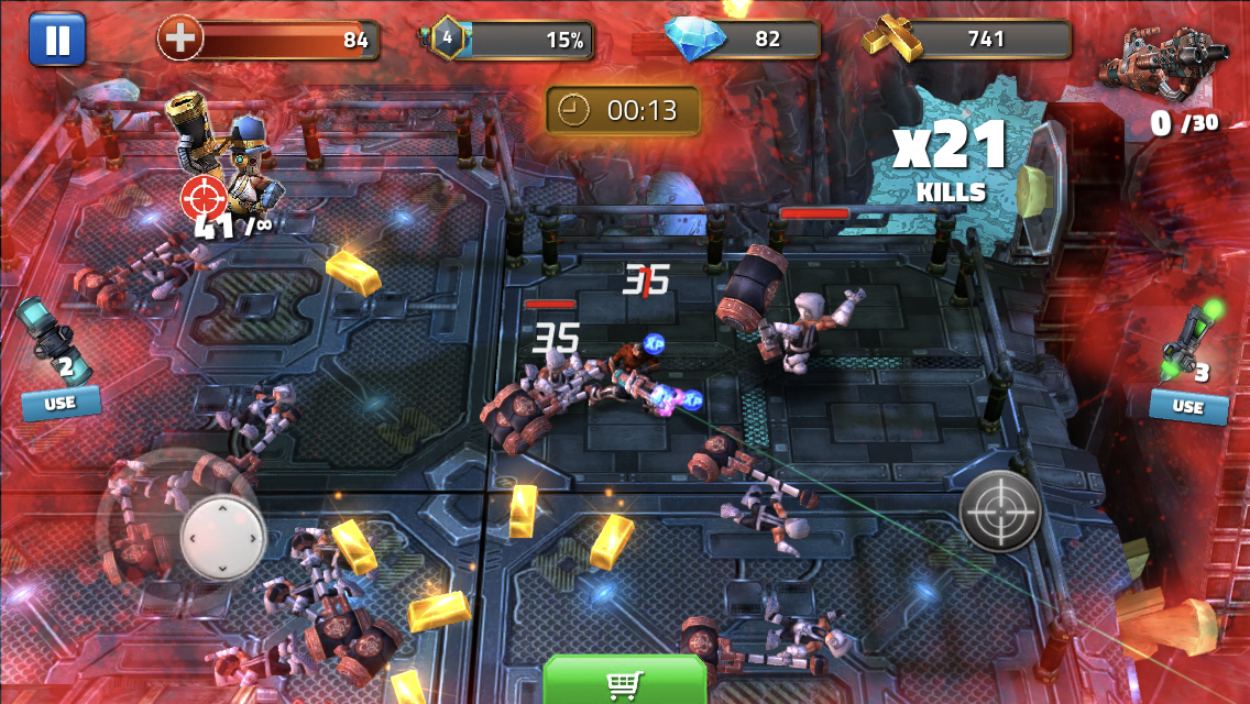 Clockwork Damage is a sharp twin-stick blaster that's out right now for iOS and Android