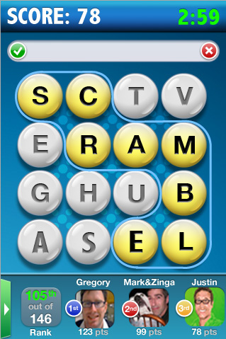 Zynga launches Scramble Live for iPhone