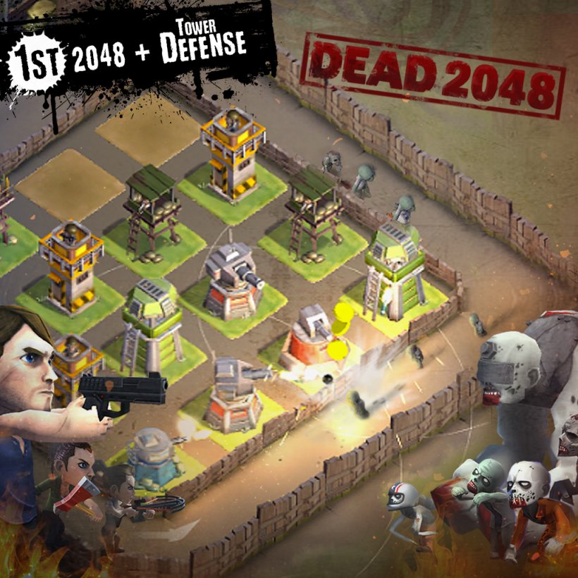 Tower defence and 2048 puzzling collides in future-set zombie game Dead 2048