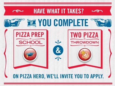 Make pizzas and apply for a job in Domino's free Pizza Hero game