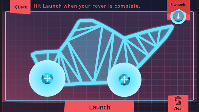 Design and test your own space rover in Rugged Rovers, free on iOS and Android