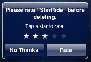 Apple removes 'Rate on Delete' in OS 4.0