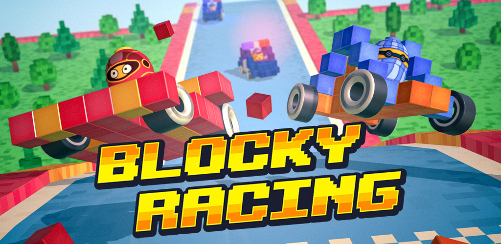 Put the pedal to the metal in Blocky Racing