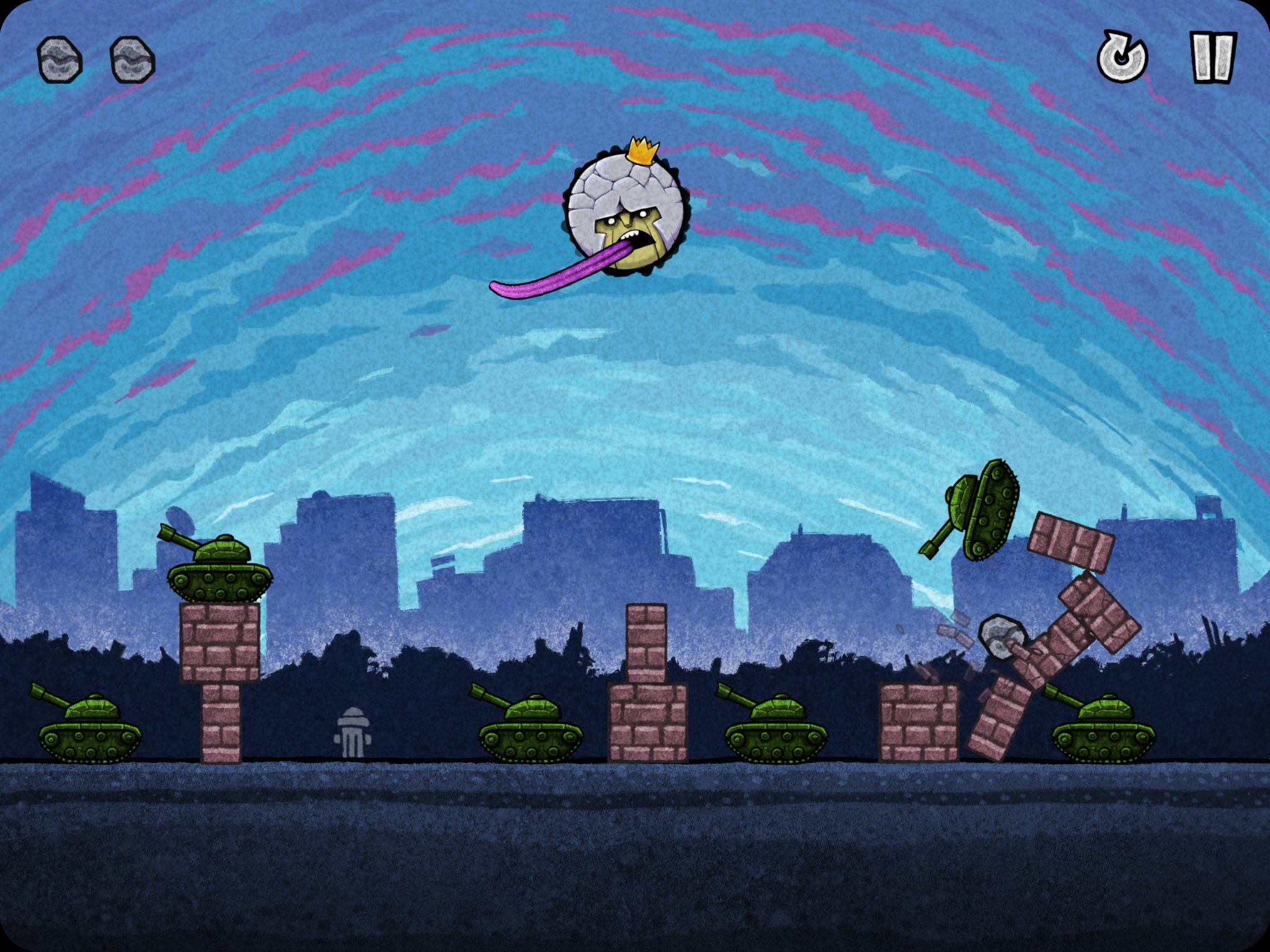 Get to grips with King Oddball's destructive boulder-flicking gameplay on Vita in Europe today