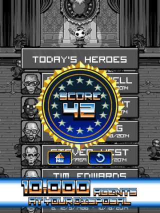 Super Secret Service is a sharp arcade game about stopping projectiles for iPad and iPhone