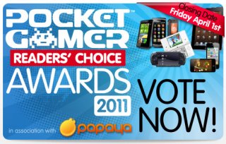 Last chance to vote in the Pocket Gamer Readers' Choice Awards 2011