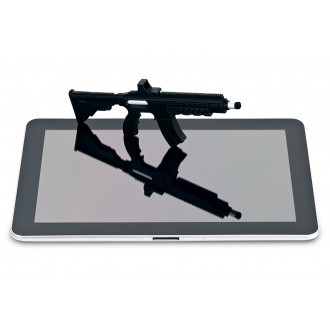 Trigger-happy Gun Stylus for the iPhone, iPad, and Android devices puts a mini assault rifle in your hands