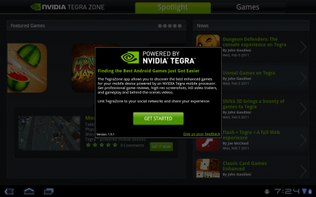 Nvidia Tegra Zone highlights Tegra 2 Android games