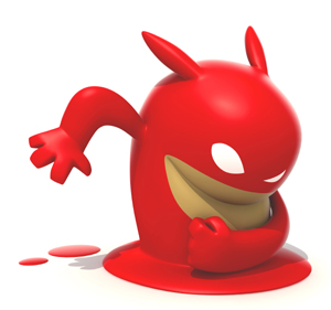 de Blob 2: The Underground dunking the DS in paint