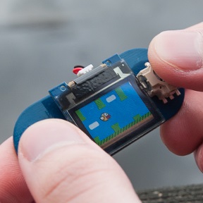 Kickstart this: TinyScreen is a game system so small you might accidentally inhale it