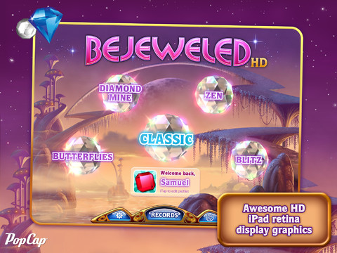 PopCap releases iPad version of popular match-three iPhone puzzler Bejeweled