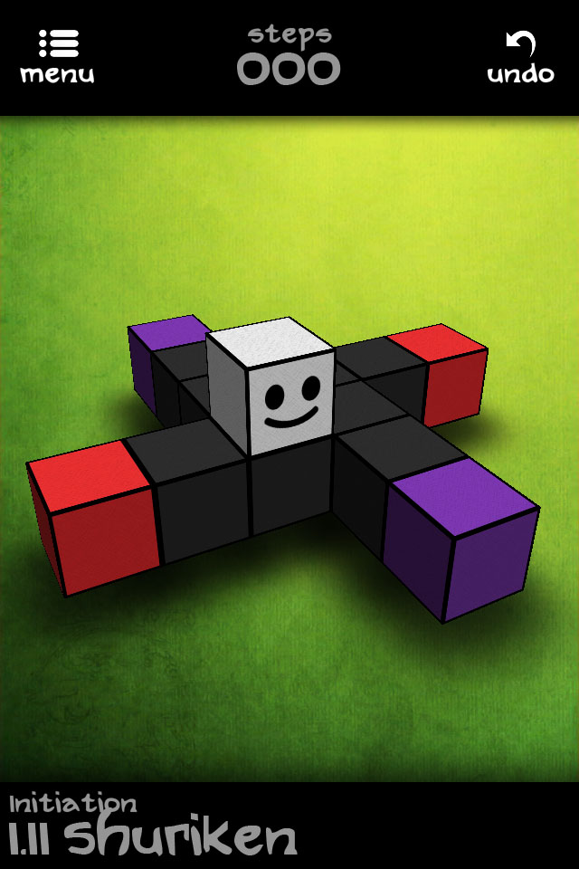 Move the cube and collect the colours in iOS puzzler Qvoid