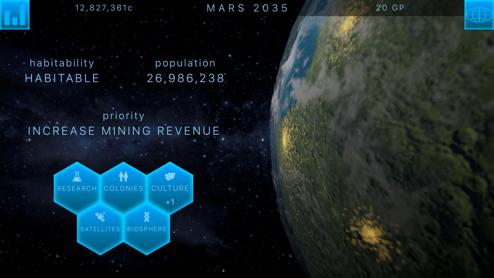 Terraform alien worlds in TerraGenesis, out now on Android