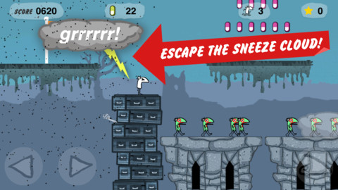Free iPhone and iPad games - Sneezeman: Escape from Planet Sneeze, Rotor Episode 1