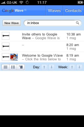 Google Wave already working on iPhone