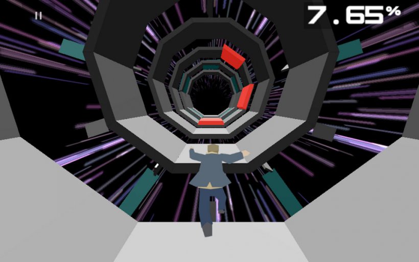 Rotational runner Boson X updated with six new levels and a fast-running robot