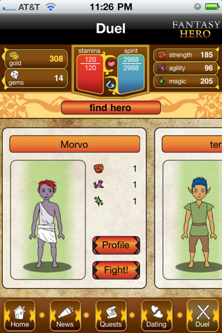 Free iPhone game: Fantasy Hero