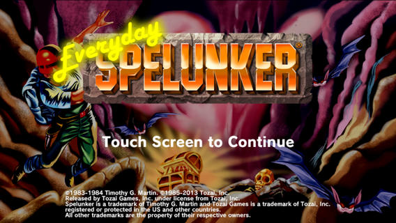 Celebrate the 30th birthday of cave-dwelling plaformer Spelunker with Everyday Spelunker for iPad and iPhone