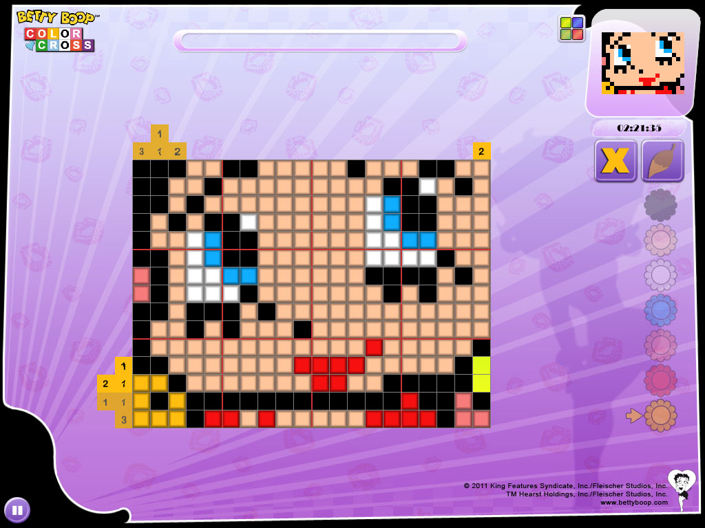 Betty Boop Color Cross icon