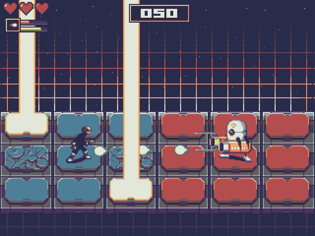 Trestle is a grid-based Super Crate Box-esque battler with robots and flamethrowers