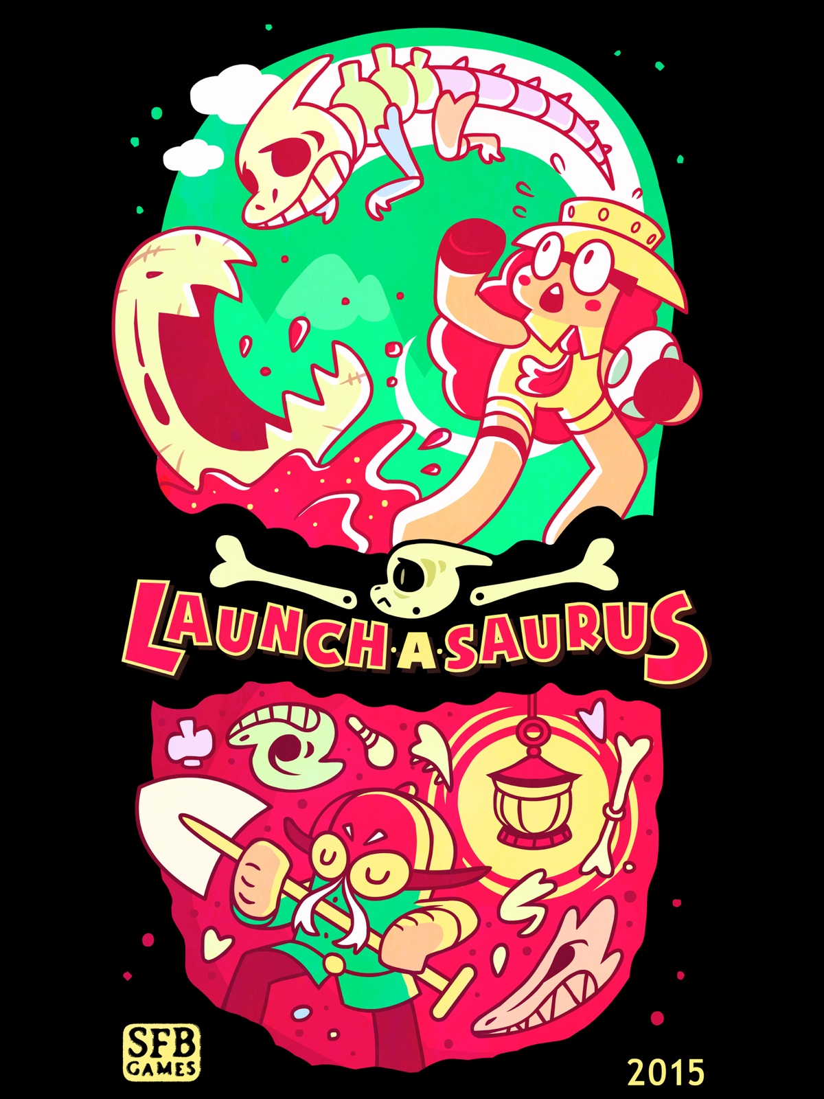 Bonkers dinosaur curling game Launchasaurus took first prize at our Big Indie Pitch at Apps World