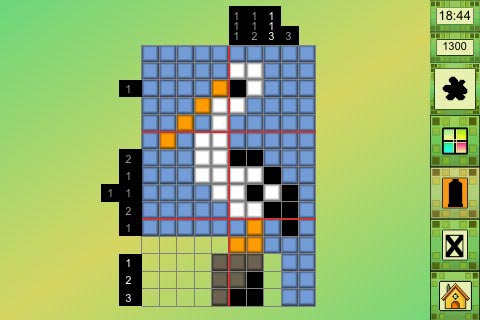 Picross-inspired Animal Color Cross out for iPhone