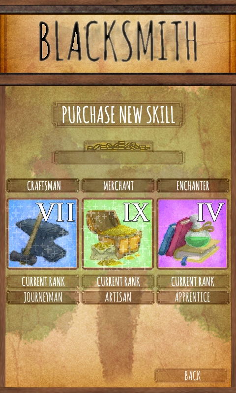 View your typical RPG from the perspective of a metalsmith in free Android game Blacksmith