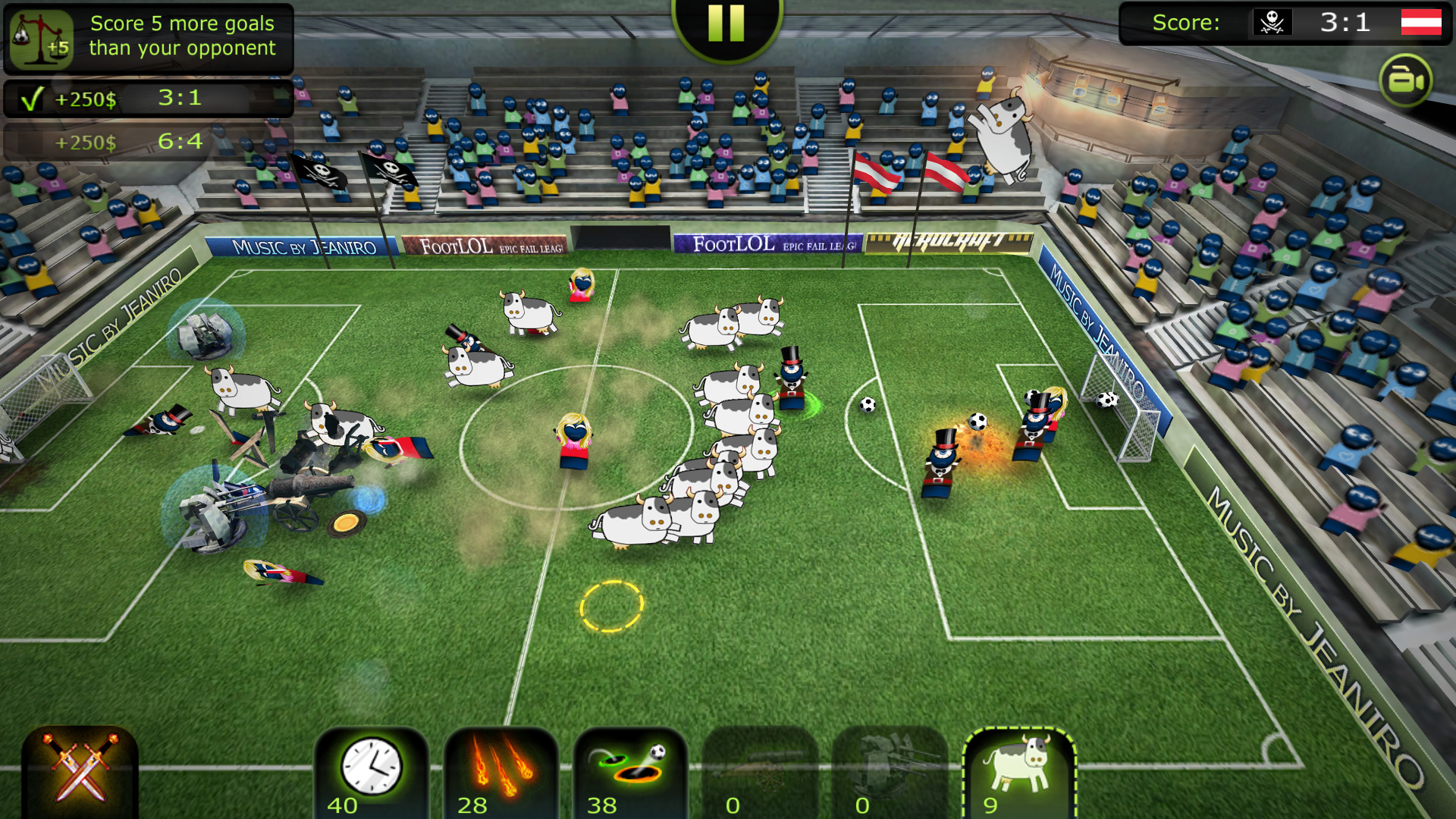 FootLOL's intergalactic take on football brings cows, mines, and aliens to the pitch