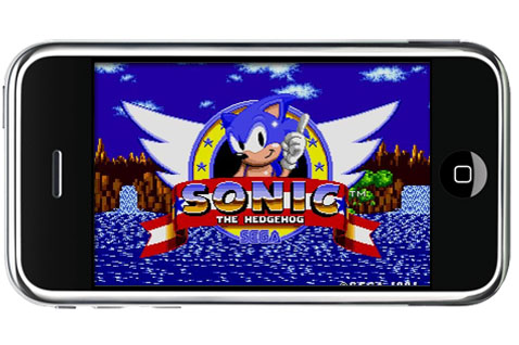 Sonic The Hedgehog sprinting onto the iPhone