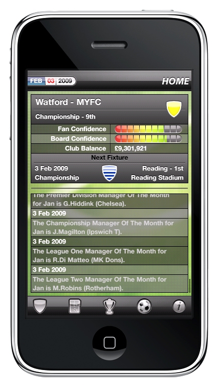 Manage Your Football Club is live for iPhone