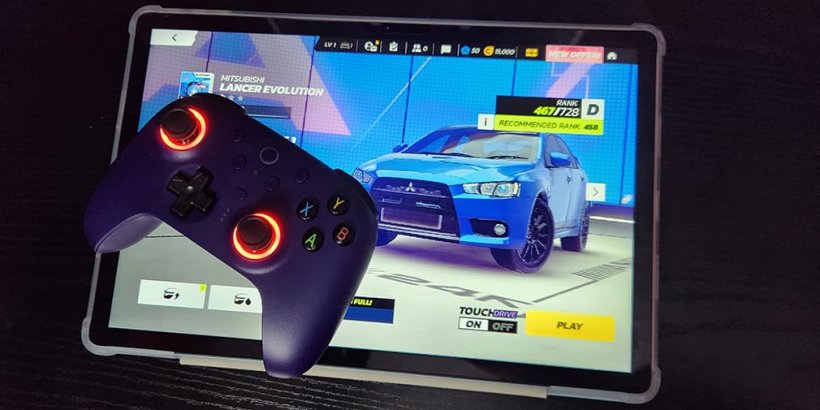 the 8bitdo ultimate 2 wireless controller with a tablet