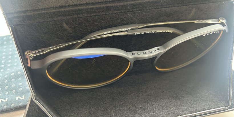 Gunnar Loop glasses in their case