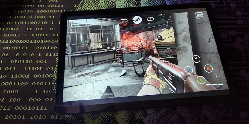 The Doogee u11 Tablet with the game Atomic Heart