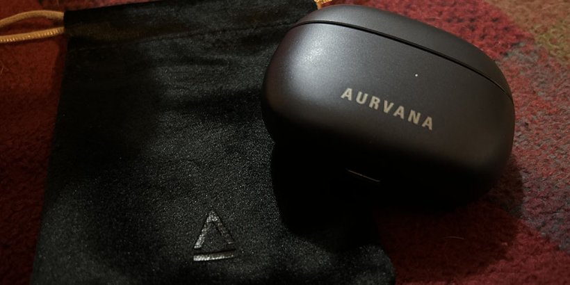 Pair of Aurvana Ace Mimi earbuds and pouch