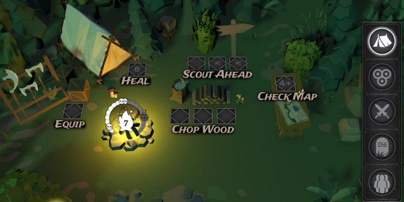 Surverying the campsite.