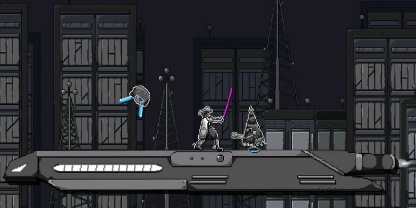 The warrior prepares to cut down an enemy.