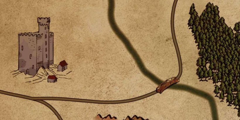 The castle looms in the distance.